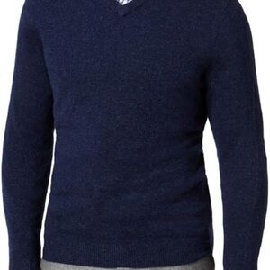 Club Room 100%Cashmere men’s Navy blue V-Neck Sweater